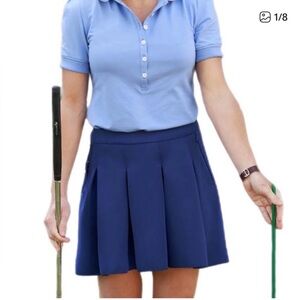 Hedge Darrow Boxpleat Skirt size small navy blue golf sport’s tennis